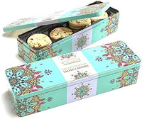 Luxury Pure Butter Sweet Biscuits filled with Salted Caramel Pieces in Gift Tin | Traditionally made by Farmhouse Biscuits | 225g