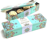 Luxury Pure Butter Sweet Biscuits filled with Salted Caramel Pieces in Gift Tin | Traditionally made by Farmhouse Biscuits | 225g