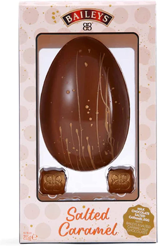 Baileys Salted Caramel Easter Egg with Embossed Squares and Baileys Original Chocolate Truffles Tube | Chocolate Easter Egg Gift | Mothers Day | Thank You