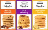 Farmhouse Biscuits Gluten Free Cookies Selection - Choc Chip & Hazelnut, Lemon & White Choc Chip and Oat & Cranberry