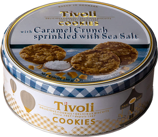 Danish Tivoli Cookies - Caramel Crunch sprinkled with Sea Salt 150g