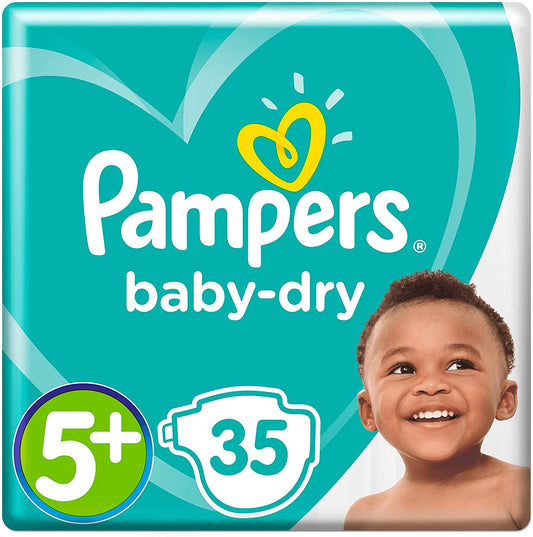Pampers Baby-Dry Size 5+, 35 Nappies