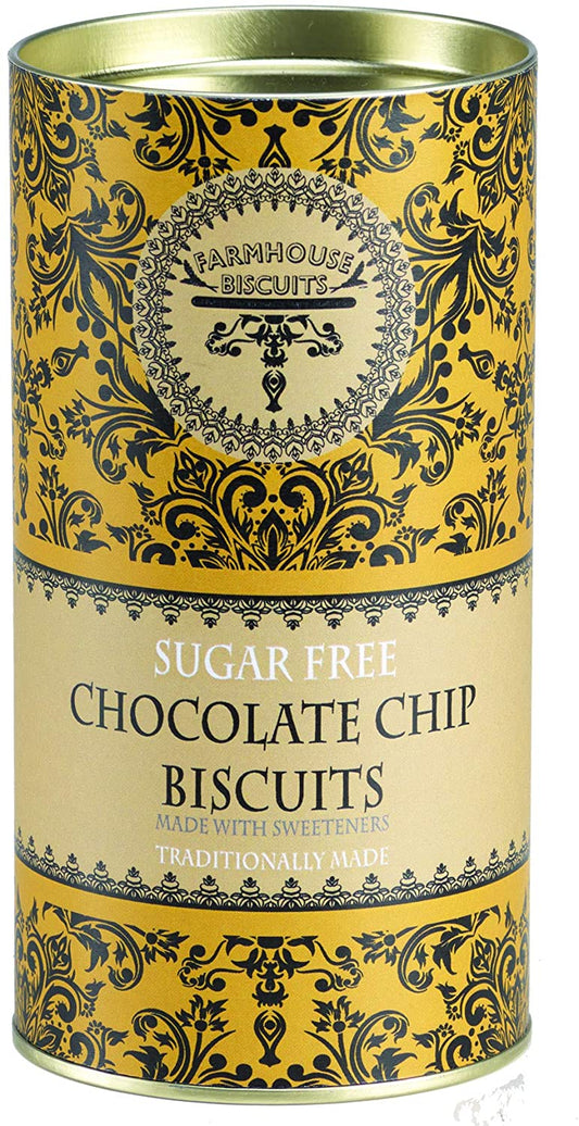 Farmhouse Biscuits Sugar Free Chocolate Chip Biscuits Gift Tube (Pack of 3)