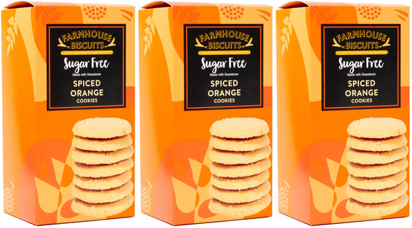 Farmhouse Biscuits Sugar Free Spiced Orange Cookies - Pack of 3